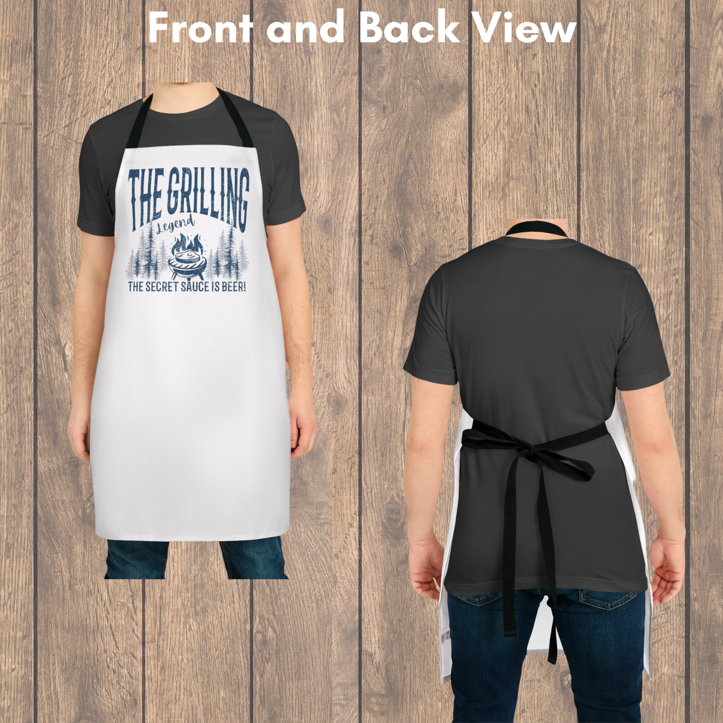 Father's Day Grilling Apron:  "The Grilling Legend" Gift For Dad BBQ Apron For Grilling Apron For Father’s Day Gift For Cook Dad Apron