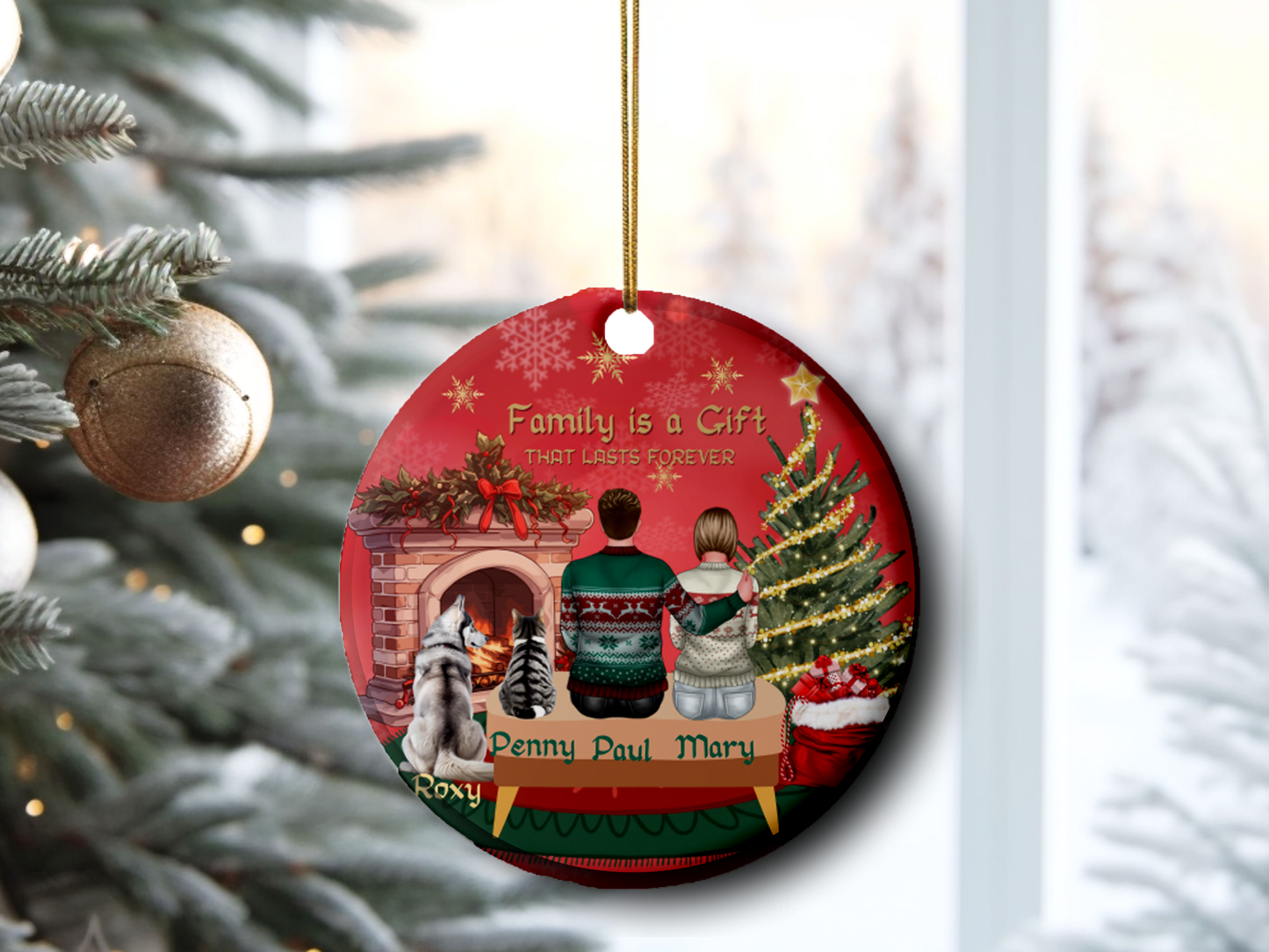 Personalized and Customized Christmas Porcelain Ornaments