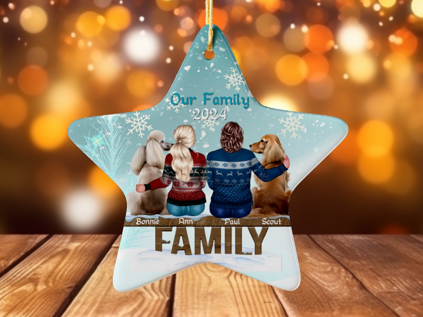 Personalized and Customized Christmas Porcelain Ornaments