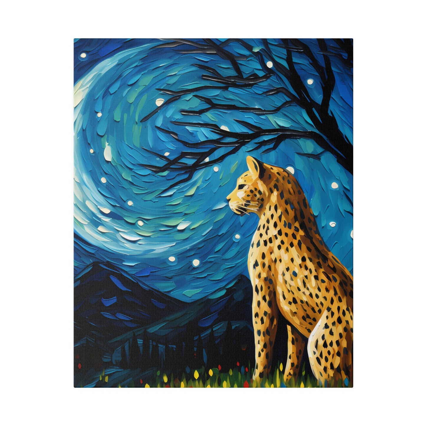 Starry Night Reimagined: Eco-Friendly Van Gogh-Style Canvas, Van Gogh Style Wall Art Starry Night Oil Painting on Stretched Canvas