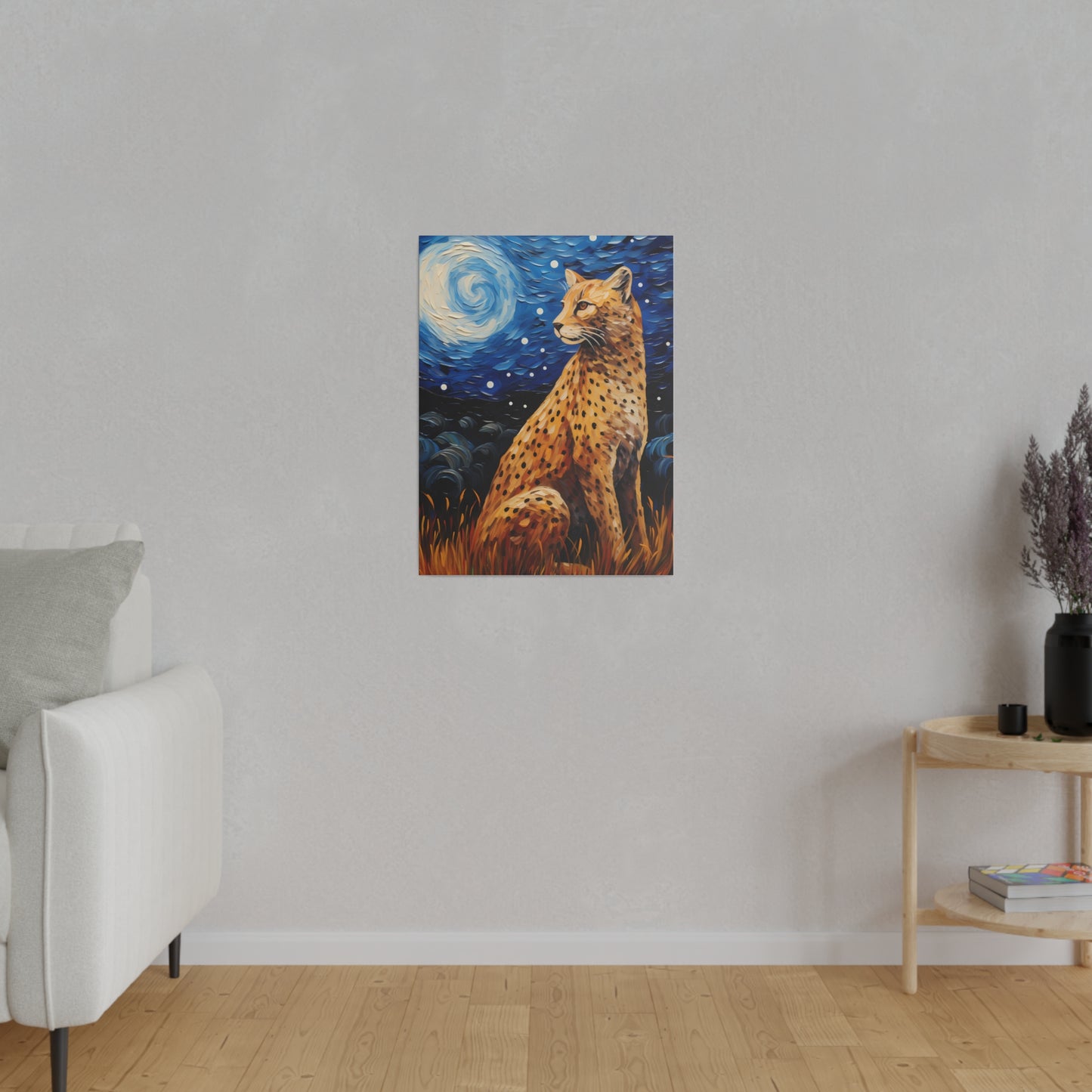 Starry Night Reimagined: Eco-Friendly Van Gogh-Style Canvas, Van Gogh Style Wall Art Starry Night Oil Painting on Stretched Canvas