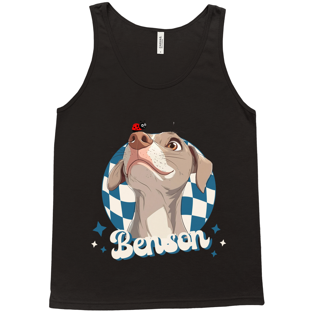 Bella + Canvas 3480 Unisex Jersey Tank – Whimsical Animal & Insect Portrait.