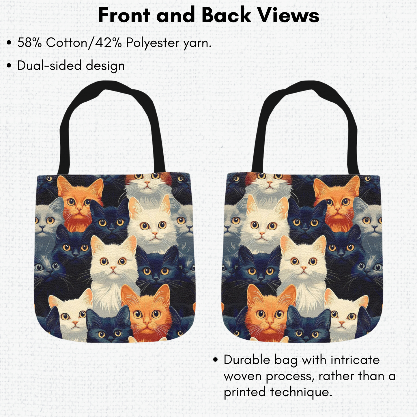 Tapestry Tote Cute Cat Bag Cats Hobo Bag Tapestry Shoulder Bag Jacquard Woven Tote Bag Tapestry Tote Kids Grocery Bags Art Cat Mom (Copy)