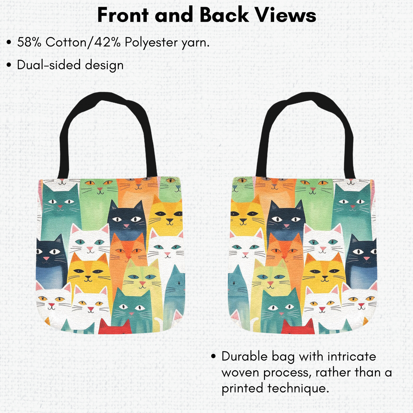 Tapestry Tote Cute Cat Bag Ginger Cat Hobo Bag Tapestry Shoulder Bag Jacquard Woven Tote Bag Tapestry Tote Kids Grocery Bags Art Cat Mom