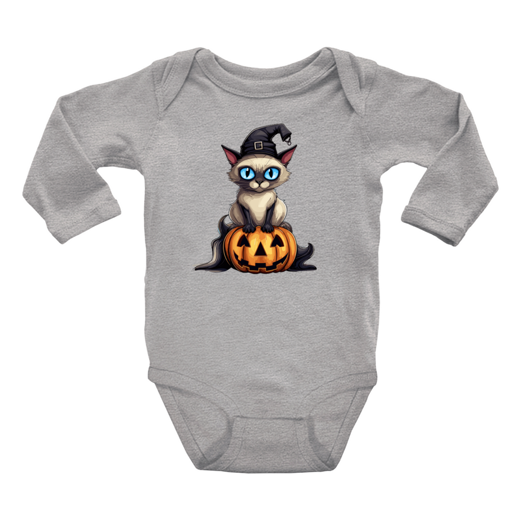 Infant Halloween Cat Long Sleeve Onesie