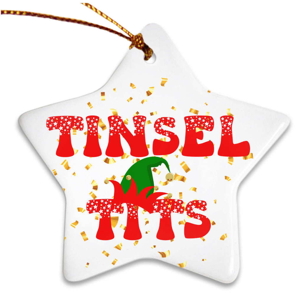 Exquisite Christmas Porcelain Ornaments with “Tinsel Tits”; a stunning addition to your holiday decor.