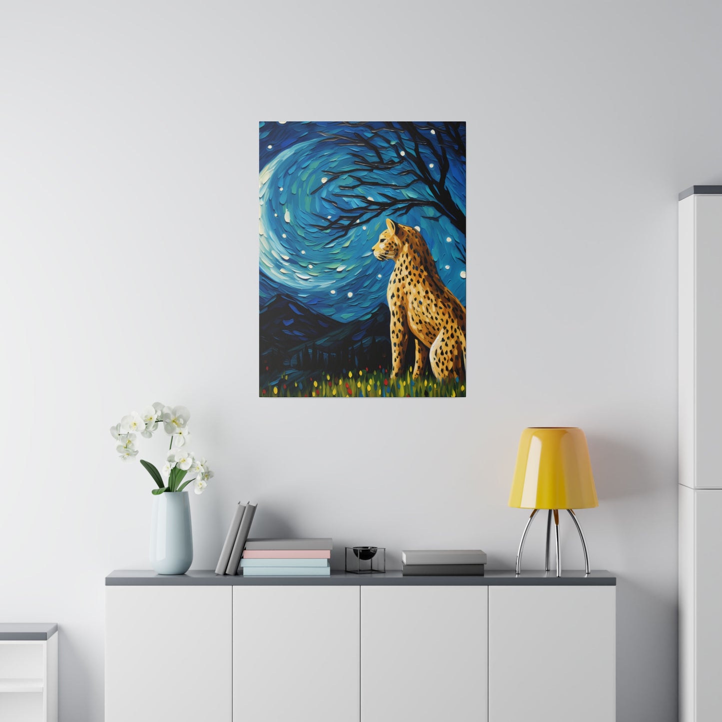 Starry Night Reimagined: Eco-Friendly Van Gogh-Style Canvas, Van Gogh Style Wall Art Starry Night Oil Painting on Stretched Canvas