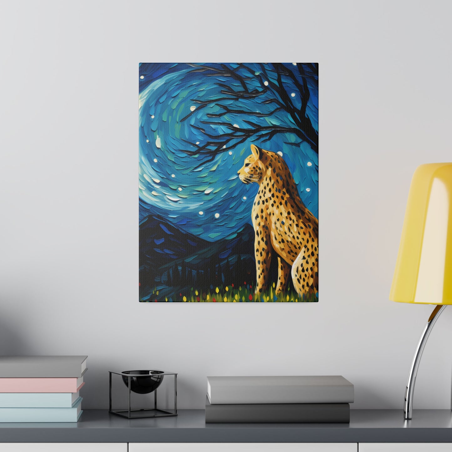 Starry Night Reimagined: Eco-Friendly Van Gogh-Style Canvas, Van Gogh Style Wall Art Starry Night Oil Painting on Stretched Canvas