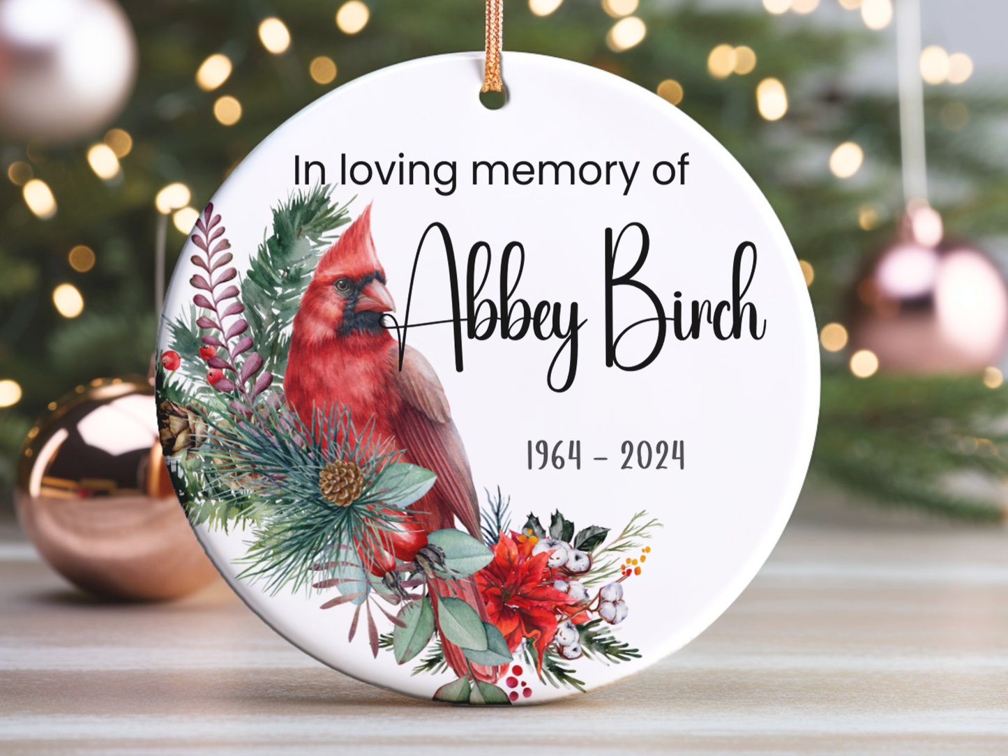 Personalized Memorial Bauble Christmas Memory, Personalized Christmas Memorial Bauble Ornament, Remembrance Christmas Decoration