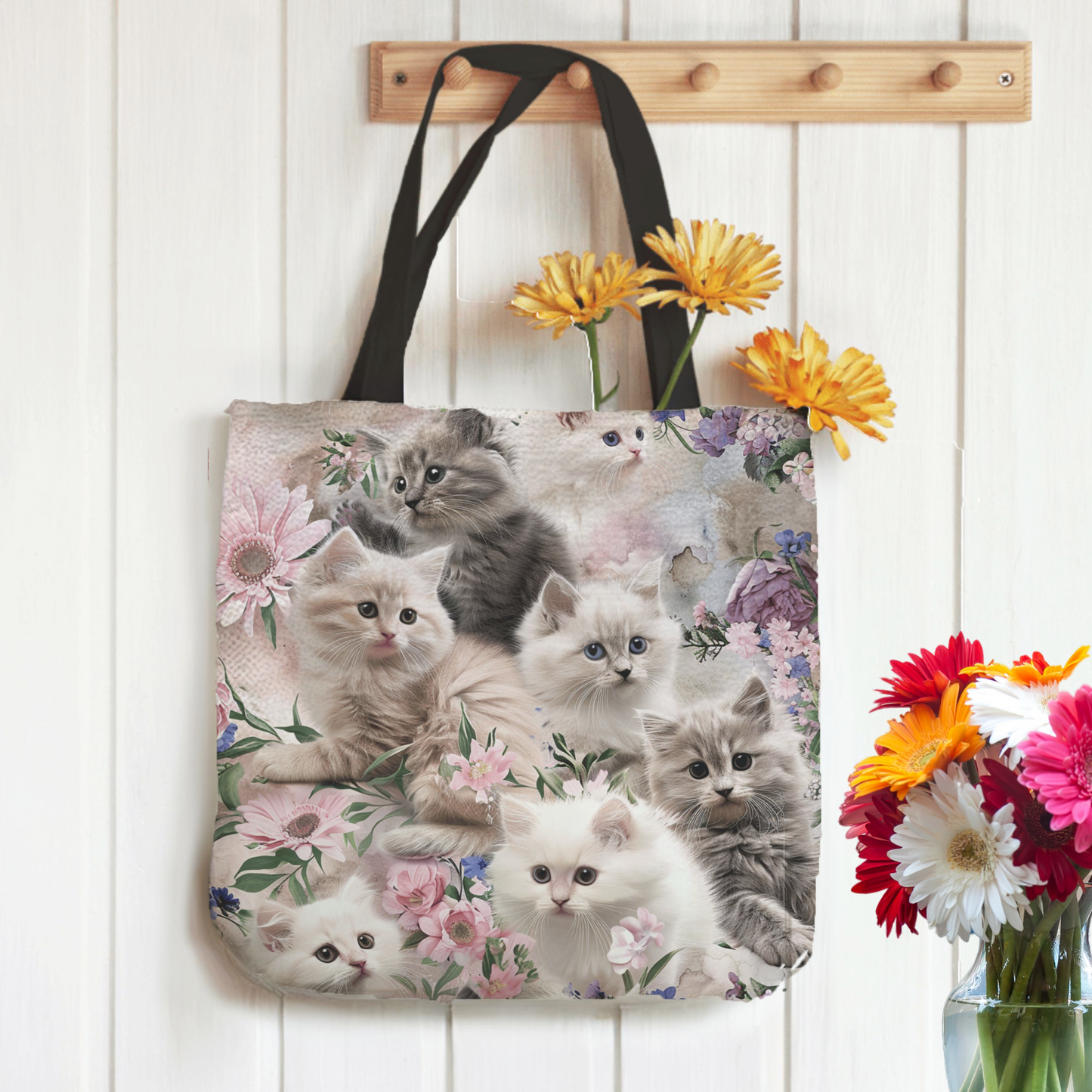 Tapestry Tote Cute Cat Bag Beige Persian Hobo Bag Tapestry Shoulder Bag Jacquard Woven Tote Bag Tapestry Tote Kids Grocery Bags Art Cat Mom