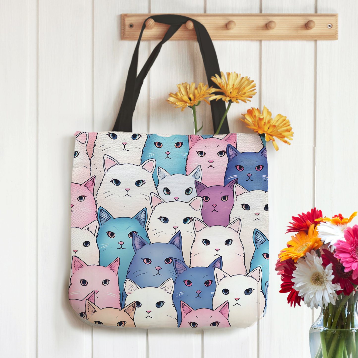 Tapestry Tote Cute Cat Bag Blue Hobo Bag Tapestry Shoulder Bag Jacquard Woven Tote Bag Tapestry Tote Kids Grocery Bags Art Cat Mom Totes All Over Print Bags Cat Lover Tote Bags Gobelin Tapestry Shoulder Bag Woven Tote Bag Cat Lover Gift for Mom