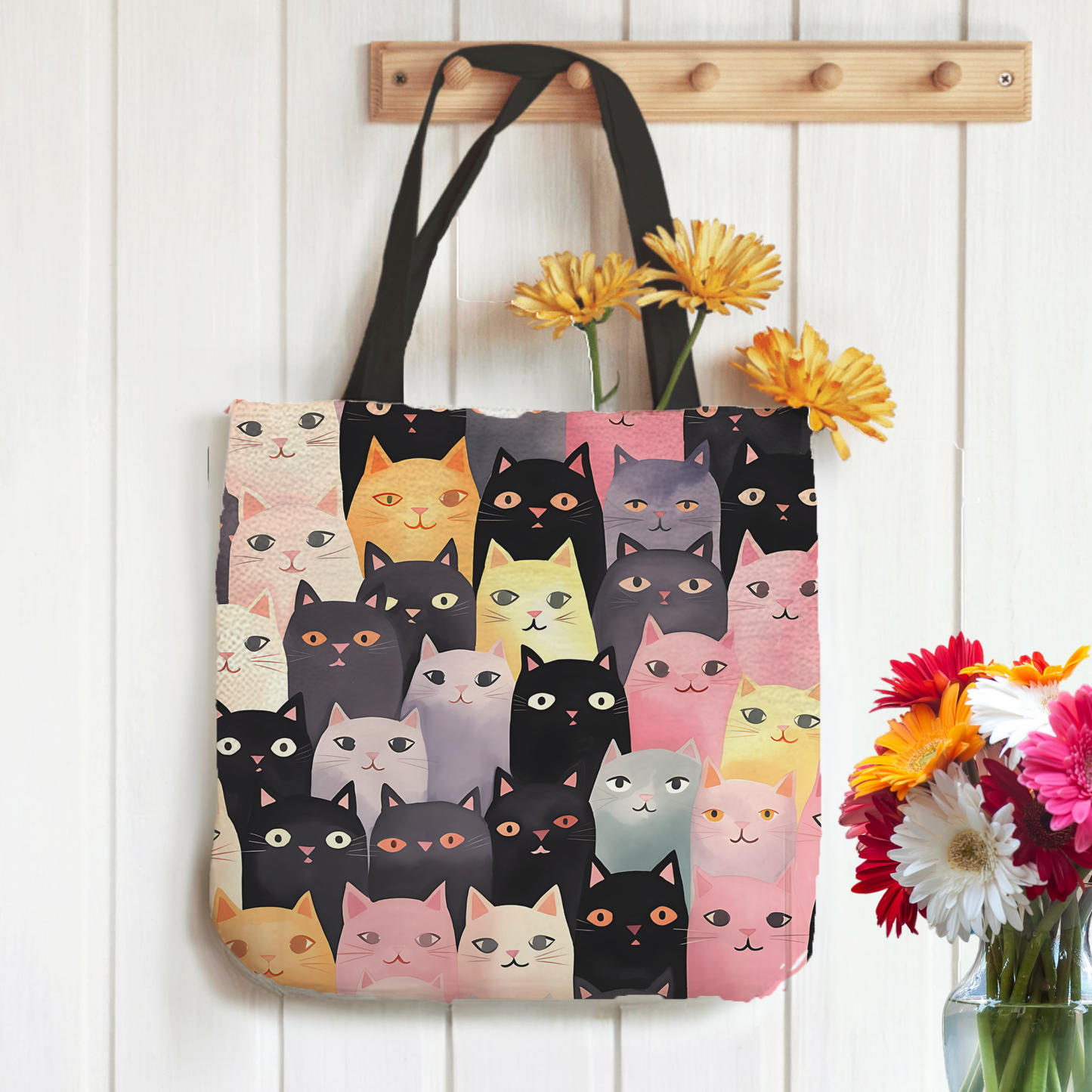 Tapestry Tote Cute Cat Bag Multi-cat Hobo Bag Tapestry Shoulder Bag Jacquard Woven Tote Bag Tapestry Tote Kids Grocery Bags Art Cat Mom