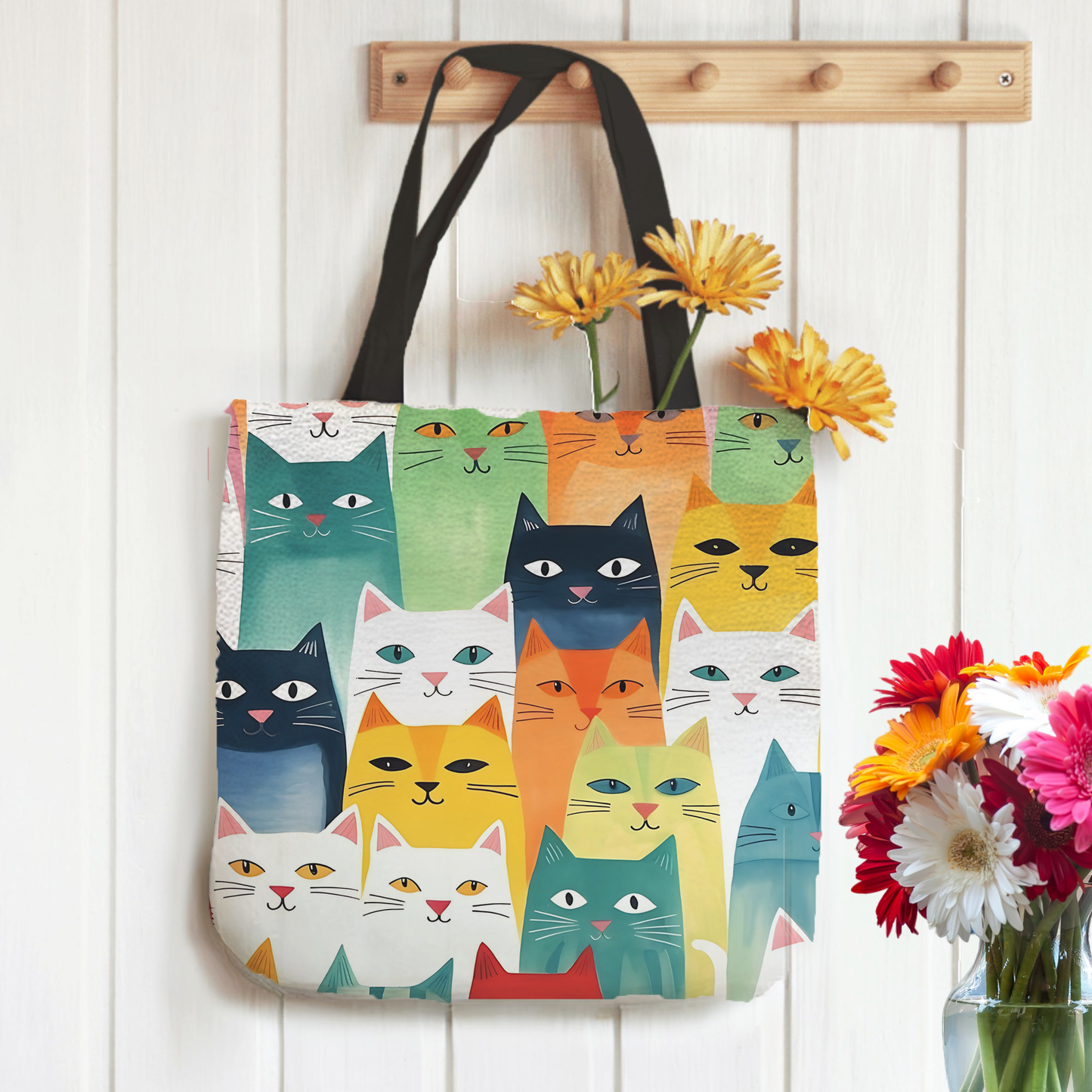 Tapestry Tote Cute Cat Bag Ginger Cat Hobo Bag Tapestry Shoulder Bag Jacquard Woven Tote Bag Tapestry Tote Kids Grocery Bags Art Cat Mom