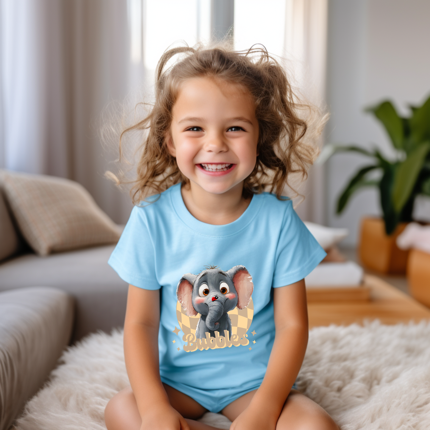 Rabbit Skins 3321 Fine Jersey Toddler's T-shirt – Whimsical Animal & Insect Portrait.