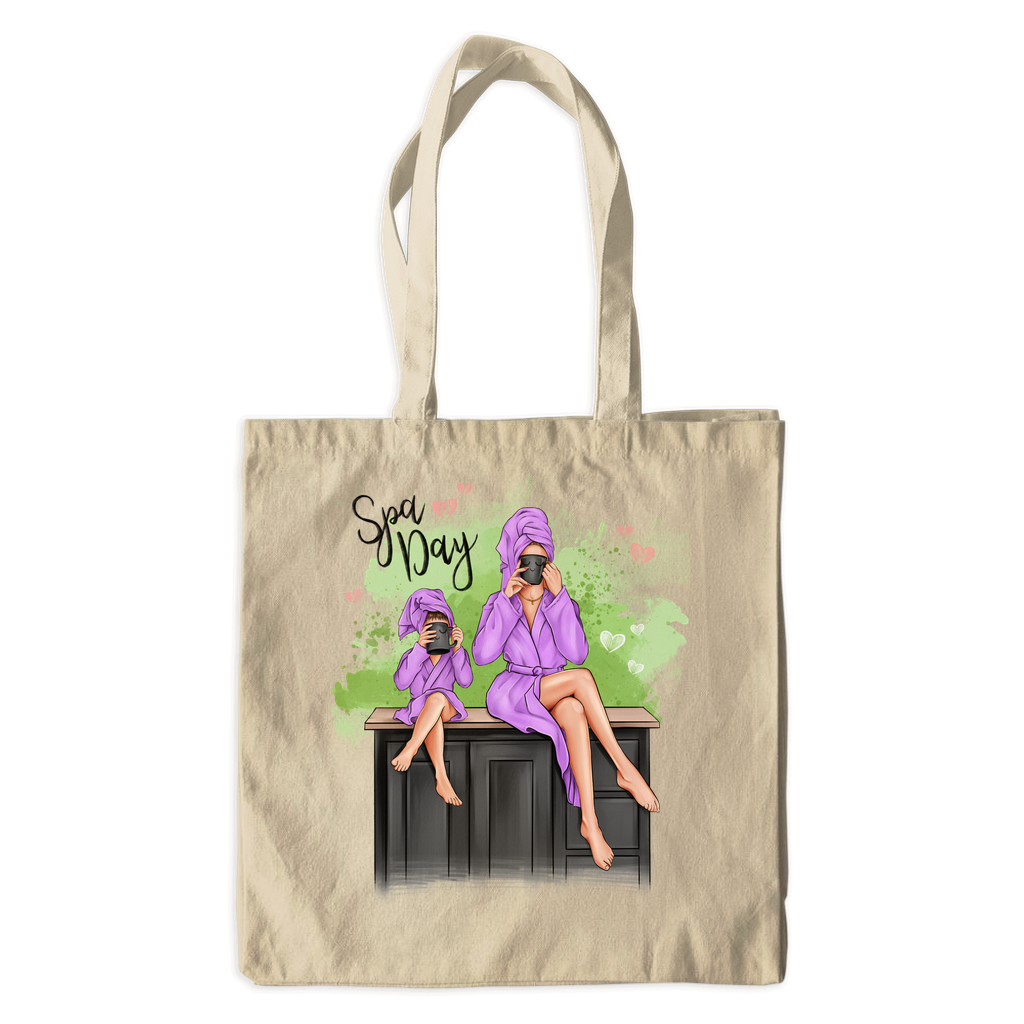 Introducing Our Customizable Spa Day Canvas Tote Bag - Your Stylish Companion For Every Occasion!