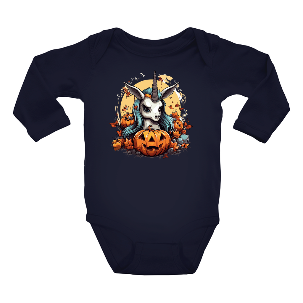 Infant Halloween Unicorn Long Sleeve Onesie