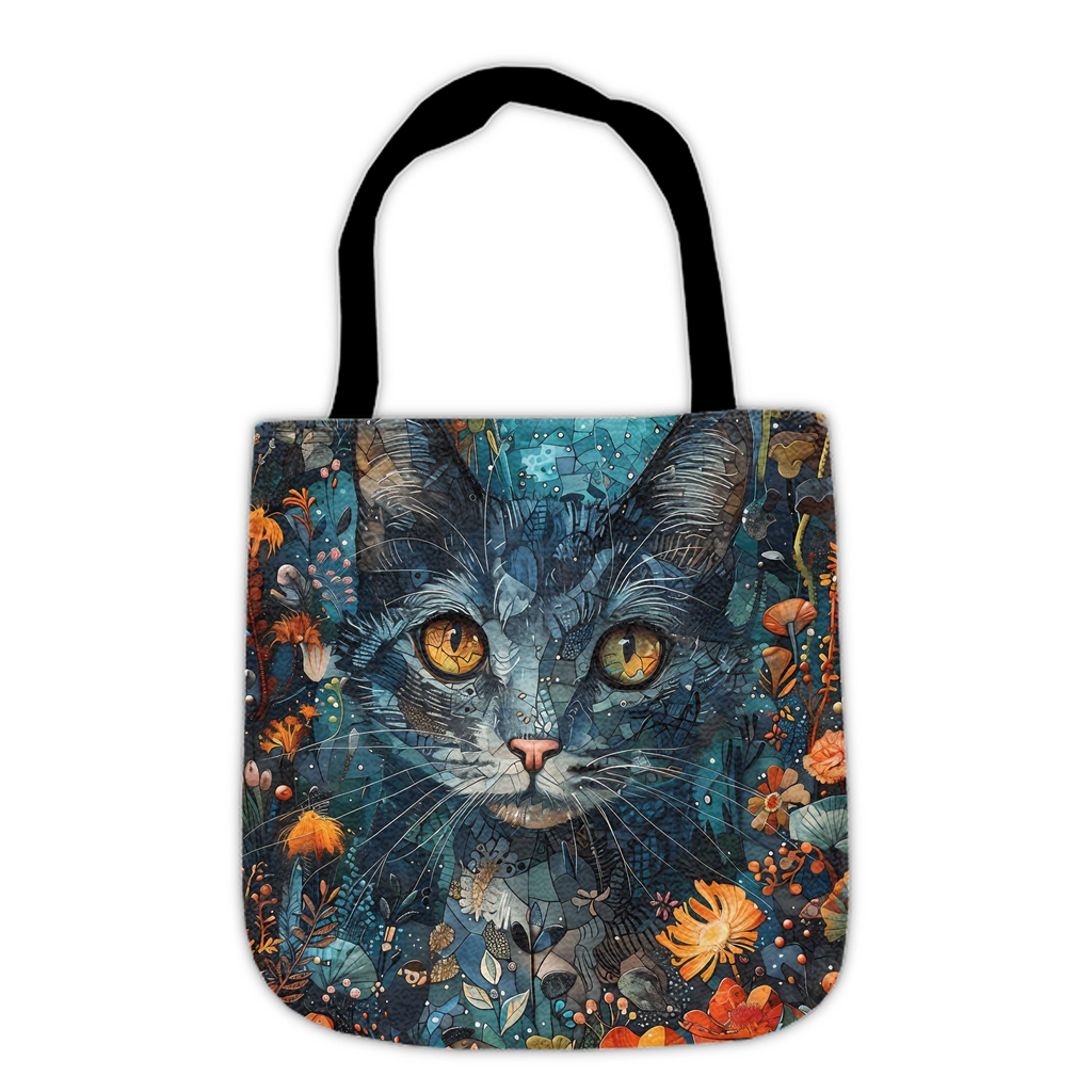 Tapestry Tote Cute Cat Bag Blue Cat Hobo Bag Tapestry Shoulder Bag Jacquard Woven Tote Bag Tapestry Tote Kids Grocery Bags Art Cat Mom