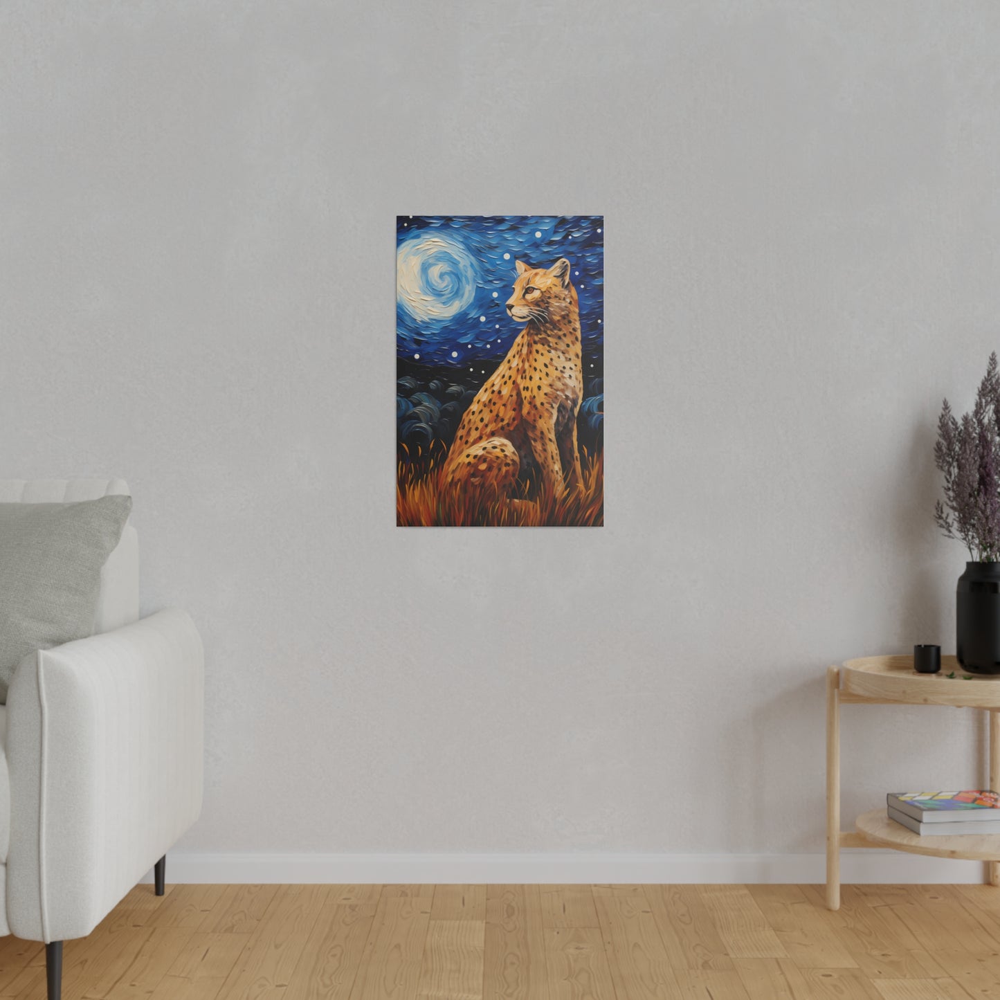 Starry Night Reimagined: Eco-Friendly Van Gogh-Style Canvas, Van Gogh Style Wall Art Starry Night Oil Painting on Stretched Canvas