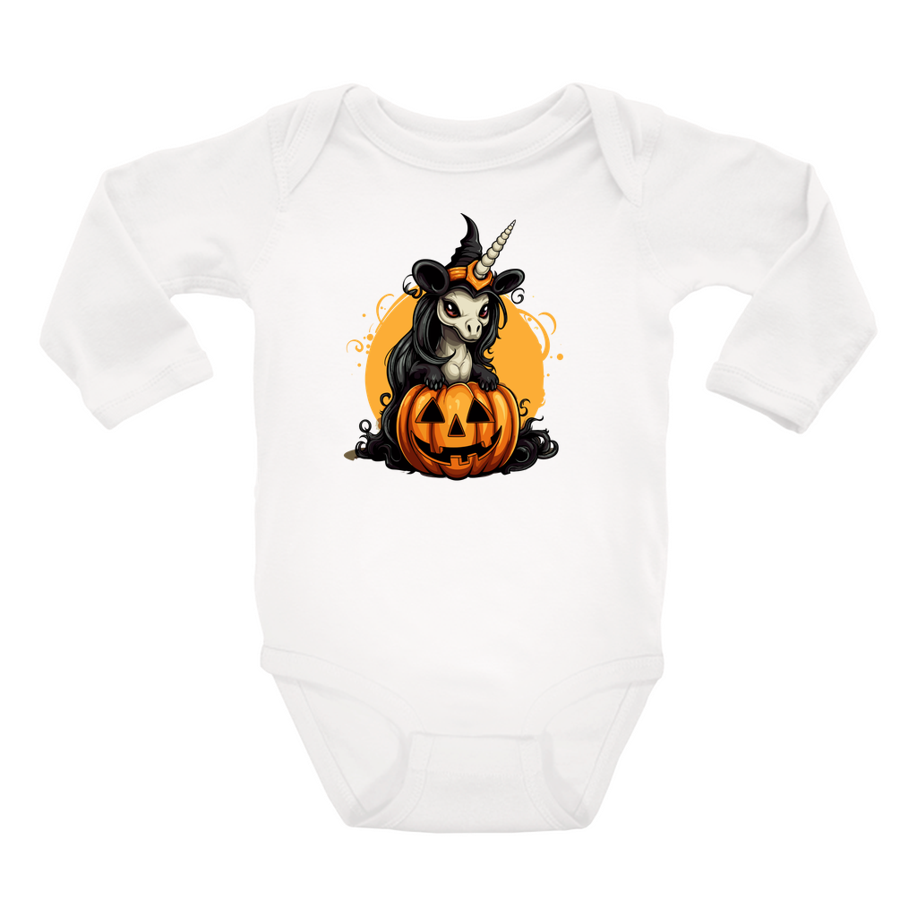 Infant Halloween Unicorn Long Sleeve Onesie