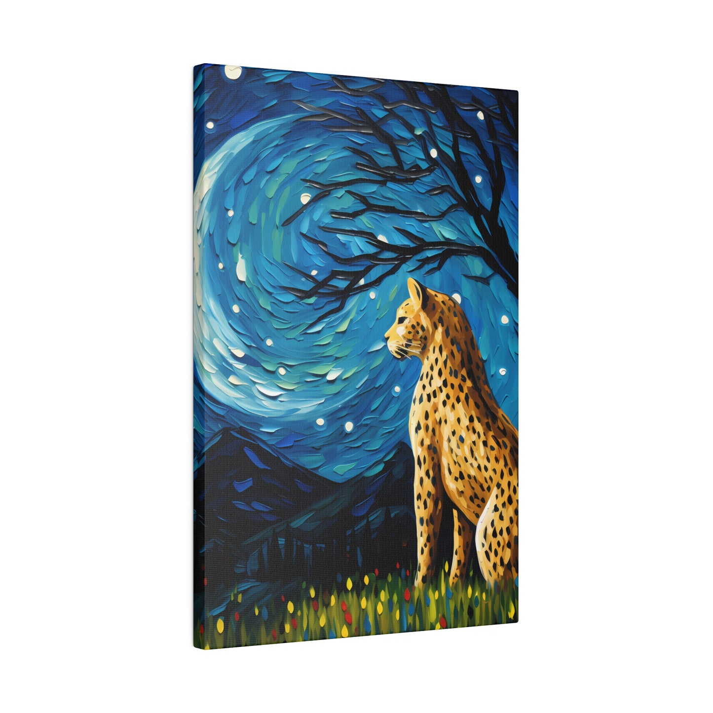 Starry Night Reimagined: Eco-Friendly Van Gogh-Style Canvas, Van Gogh Style Wall Art Starry Night Oil Painting on Stretched Canvas