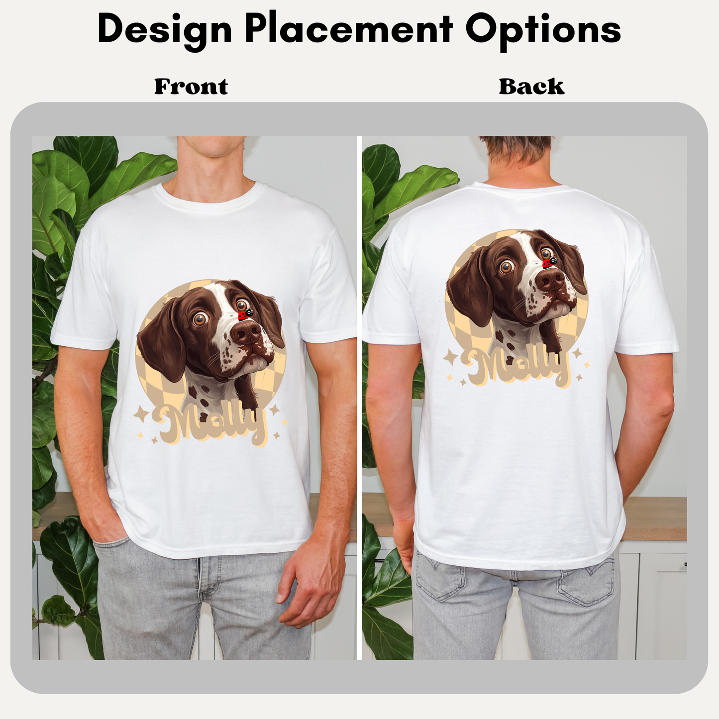 Comfort Colors 1717 Heavyweight Unisex T-Shirt - Whimsical Animal & Insect Portrait With FRONT IMAGE PLACEMENT, Dog Tee, Cat T-shirt.