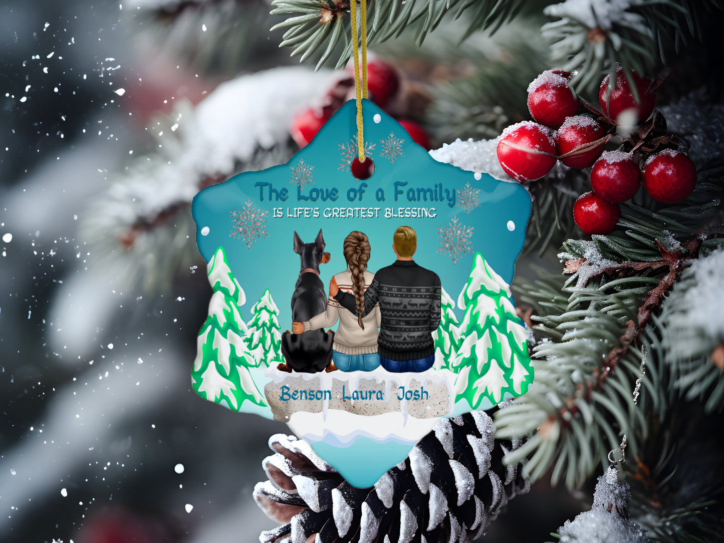 Personalized and Customized Christmas Porcelain Ornaments