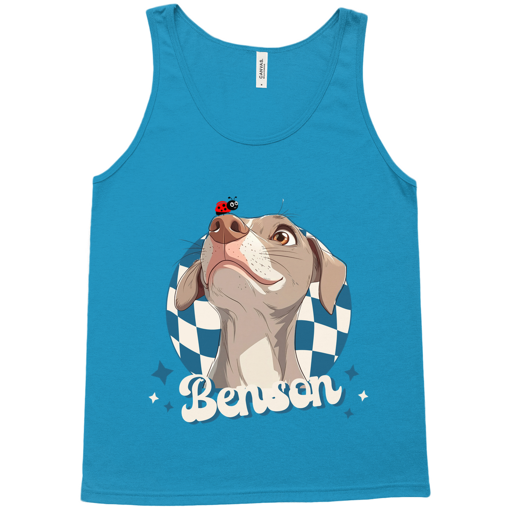 Bella + Canvas 3480 Unisex Jersey Tank – Whimsical Animal & Insect Portrait.