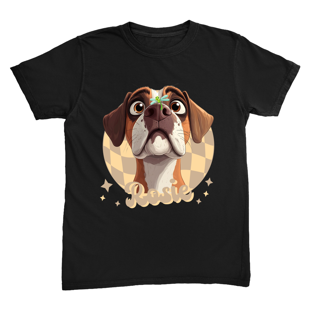 Comfort Colors 1717 Heavyweight Unisex T-Shirt - Whimsical Animal & Insect Portrait With FRONT IMAGE PLACEMENT, Dog Tee, Cat T-shirt.