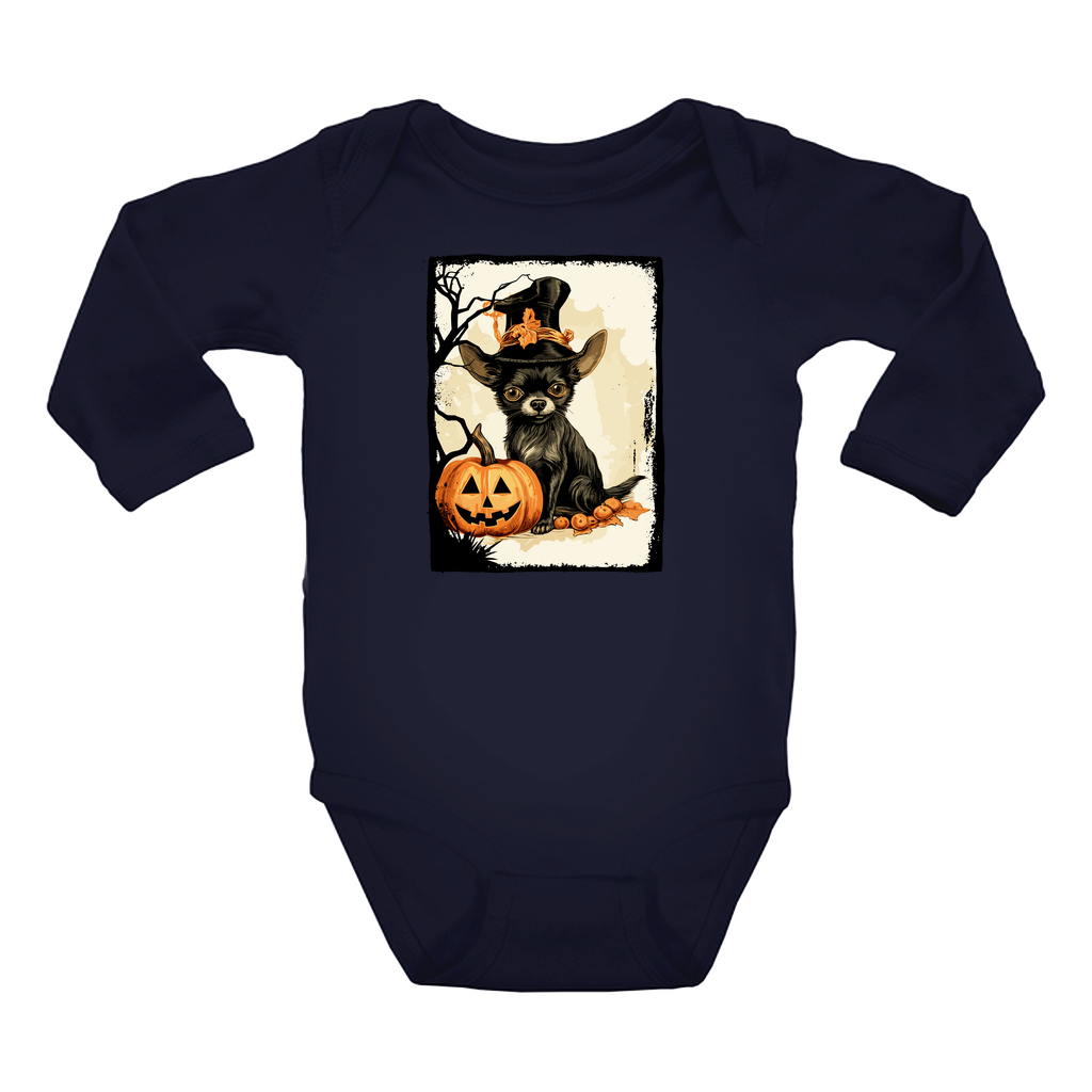 Infant Halloween Chihuahua Long Sleeve Onesie