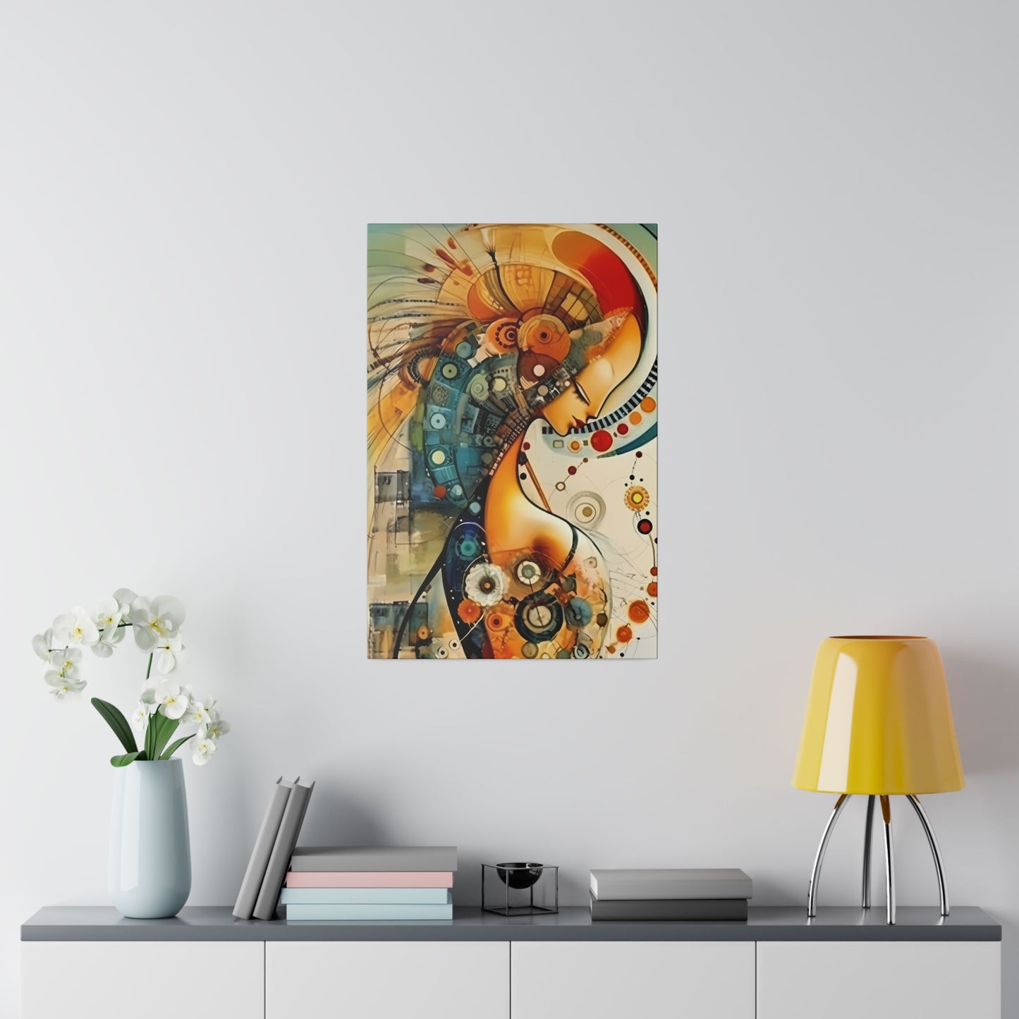 Nature's Elegance: Fibonacci Inspired Beauty - Canvas Art Celebrating Womanhood, Stretch Canvas Modern Wall Art