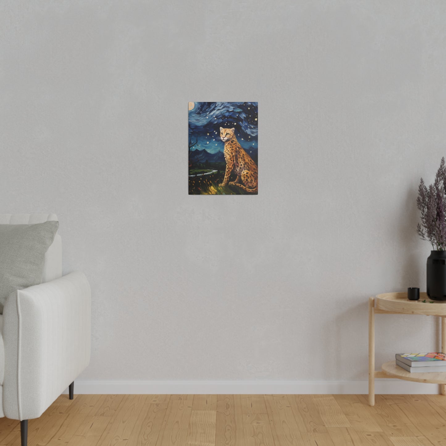 Starry Night Reimagined: Eco-Friendly Van Gogh-Style Canvas, Van Gogh Style Wall Art Starry Night Oil Painting on Stretched Canvas