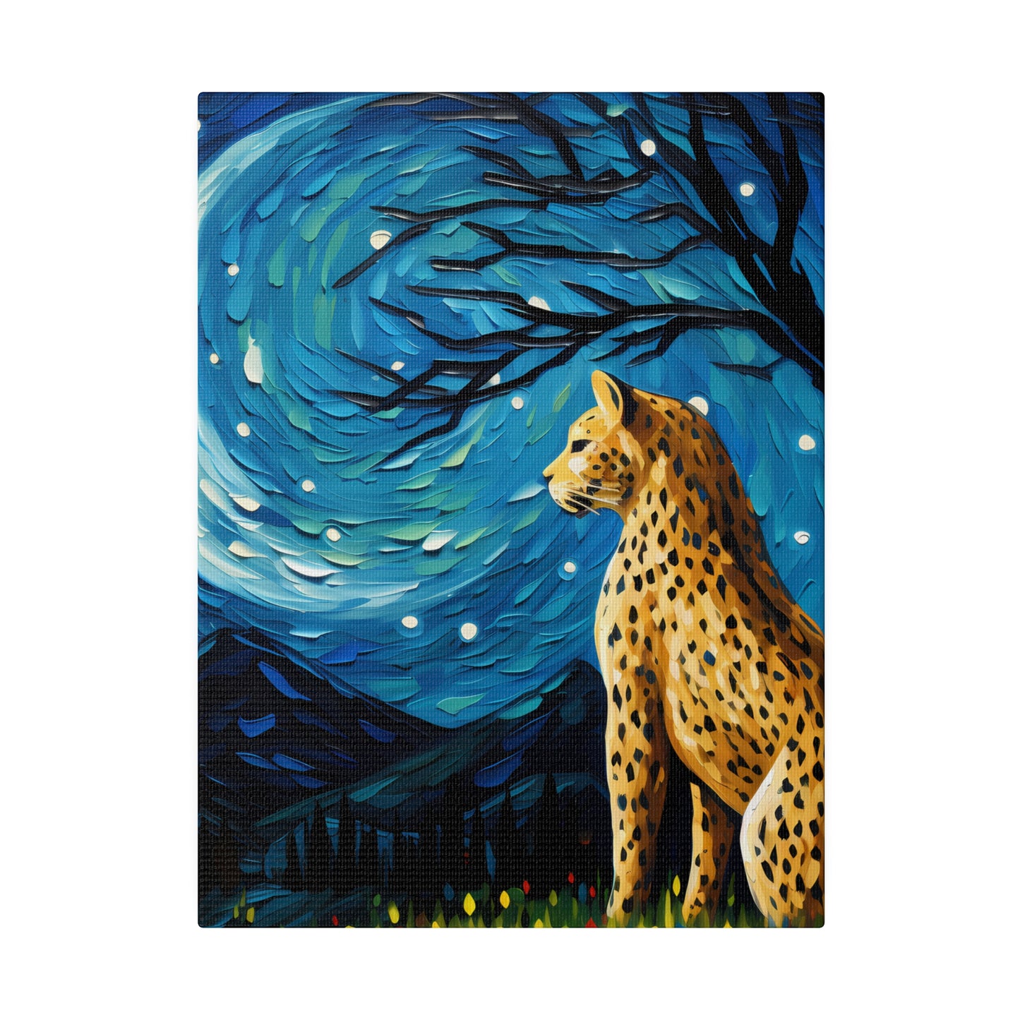 Starry Night Reimagined: Eco-Friendly Van Gogh-Style Canvas, Van Gogh Style Wall Art Starry Night Oil Painting on Stretched Canvas