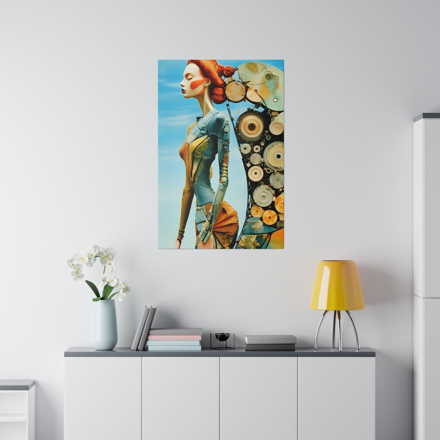 Nature's Elegance: Fibonacci Inspired Beauty - Canvas Art Celebrating Womanhood, Stretch Canvas Modern Wall Art