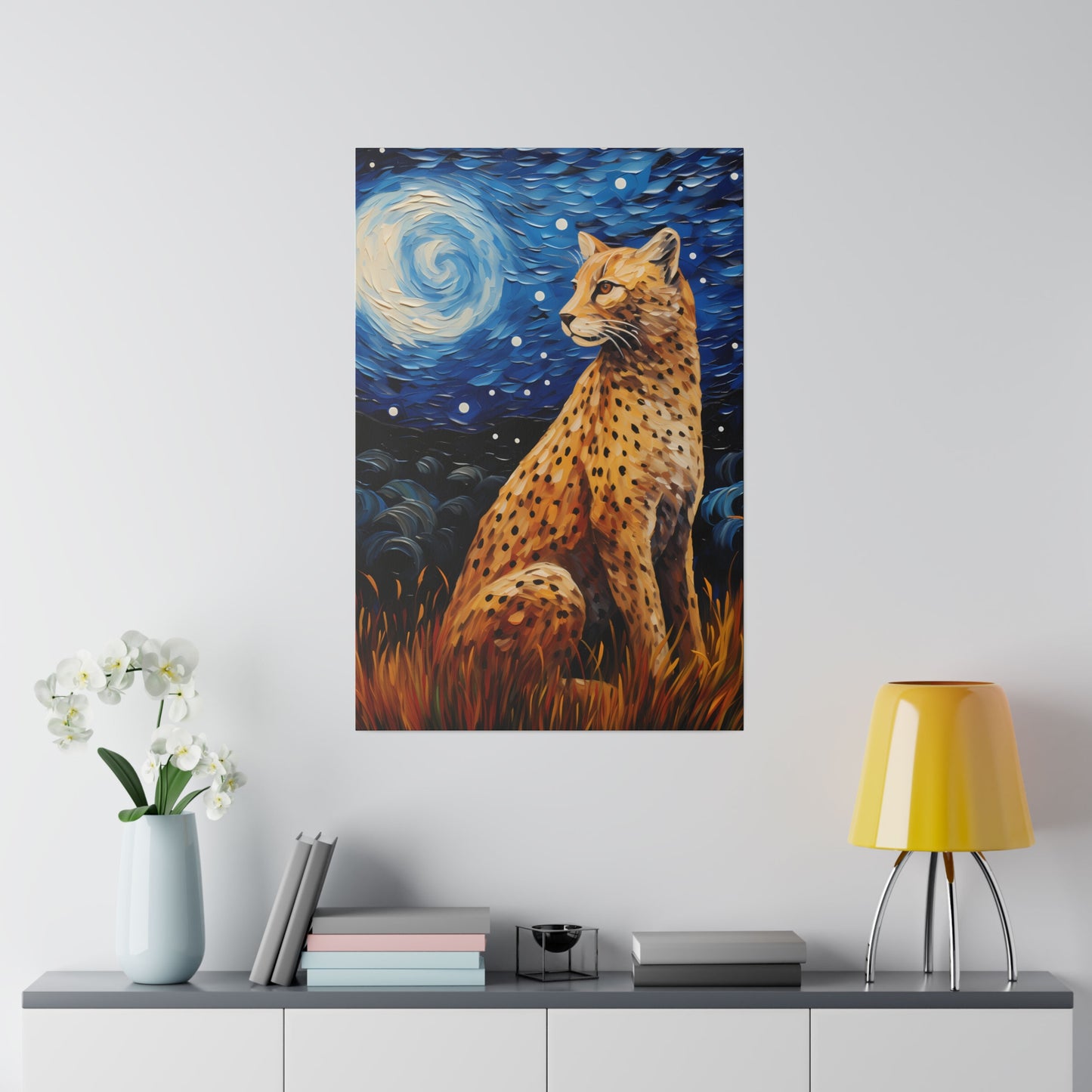 Starry Night Reimagined: Eco-Friendly Van Gogh-Style Canvas, Van Gogh Style Wall Art Starry Night Oil Painting on Stretched Canvas