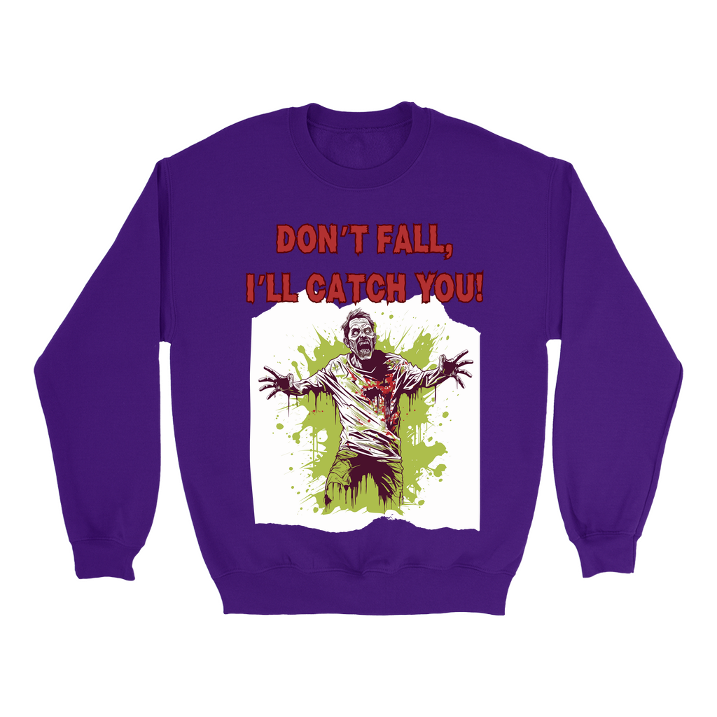 Explore our bewitching collection of Halloween sweatshirts, showcasing the mysterious allure of a zombie on the front.