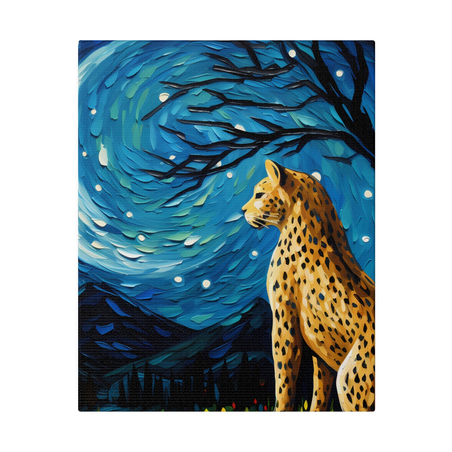 Starry Night Reimagined: Eco-Friendly Van Gogh-Style Canvas, Van Gogh Style Wall Art Starry Night Oil Painting on Stretched Canvas