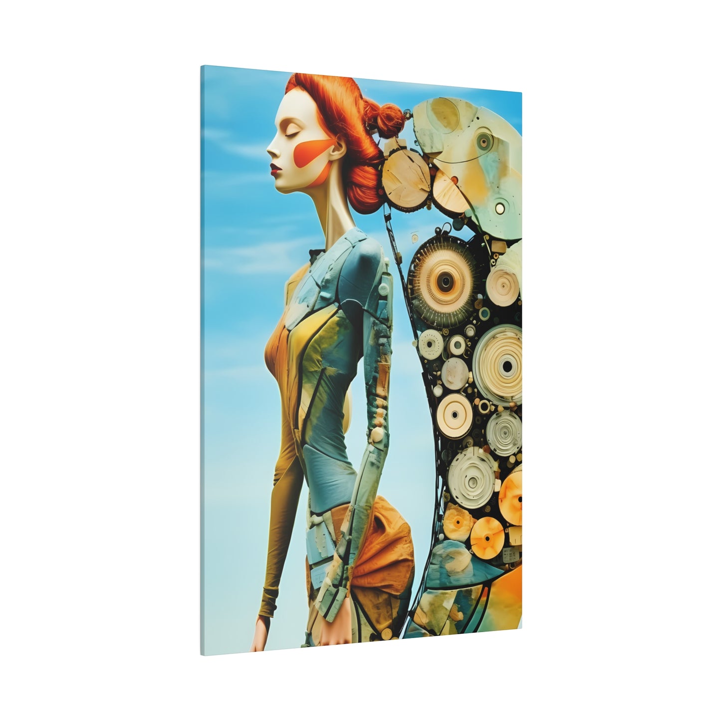 Nature's Elegance: Fibonacci Inspired Beauty - Canvas Art Celebrating Womanhood, Stretch Canvas Modern Wall Art