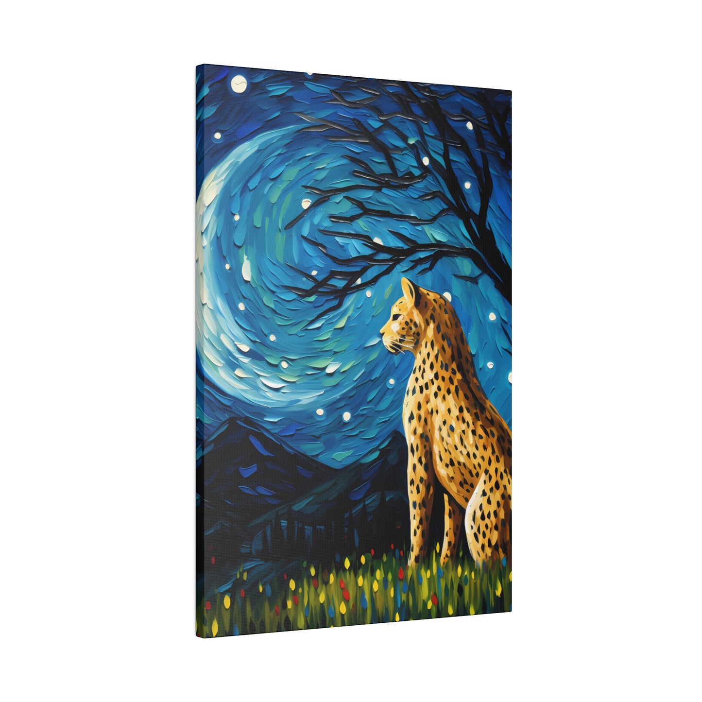 Starry Night Reimagined: Eco-Friendly Van Gogh-Style Canvas, Van Gogh Style Wall Art Starry Night Oil Painting on Stretched Canvas