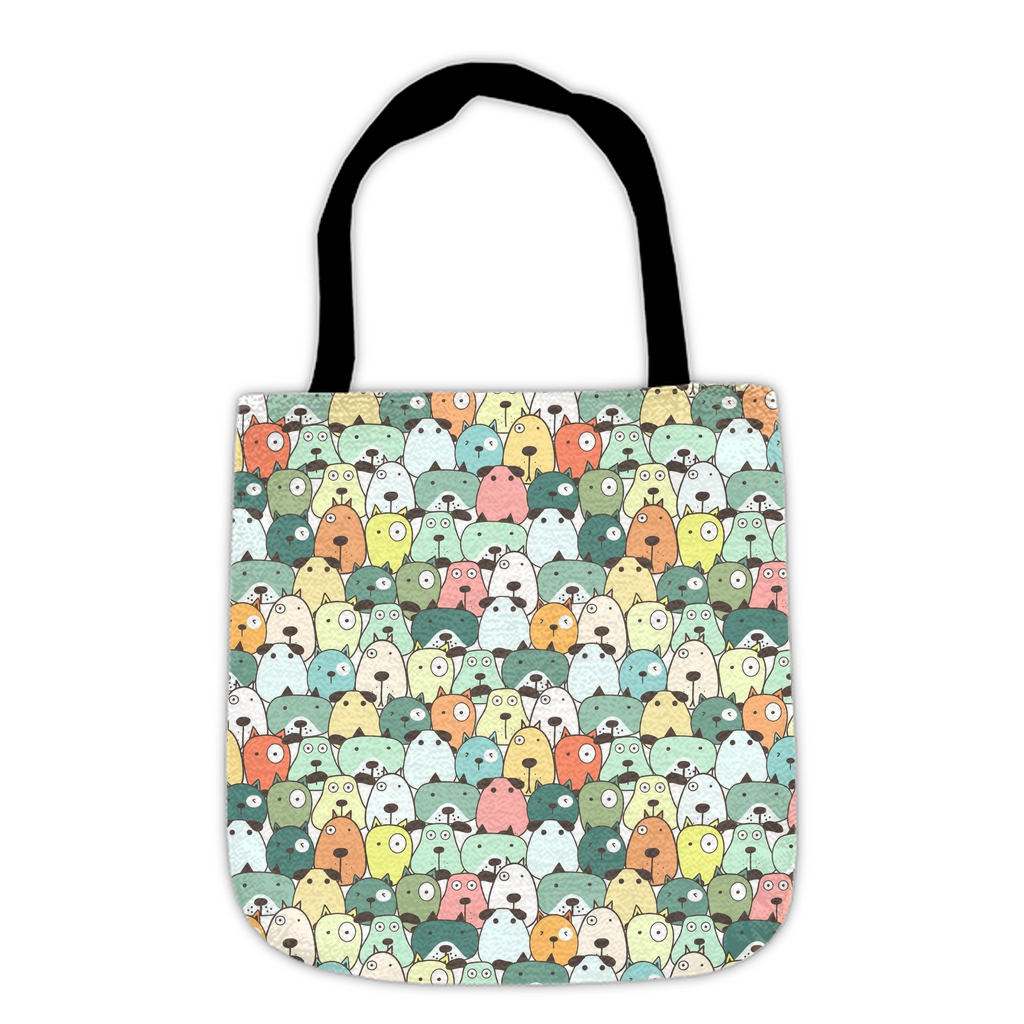 Tapestry Tote Cute Dog Bag, Green Hobo Bag, Tapestry Shoulder Bag, Jacquard Woven Tote Bag, Tapestry Tote Kids, Grocery Bags Art, Dog Mom Totes, All Over Print Bags, Dog Lover Tote Bags