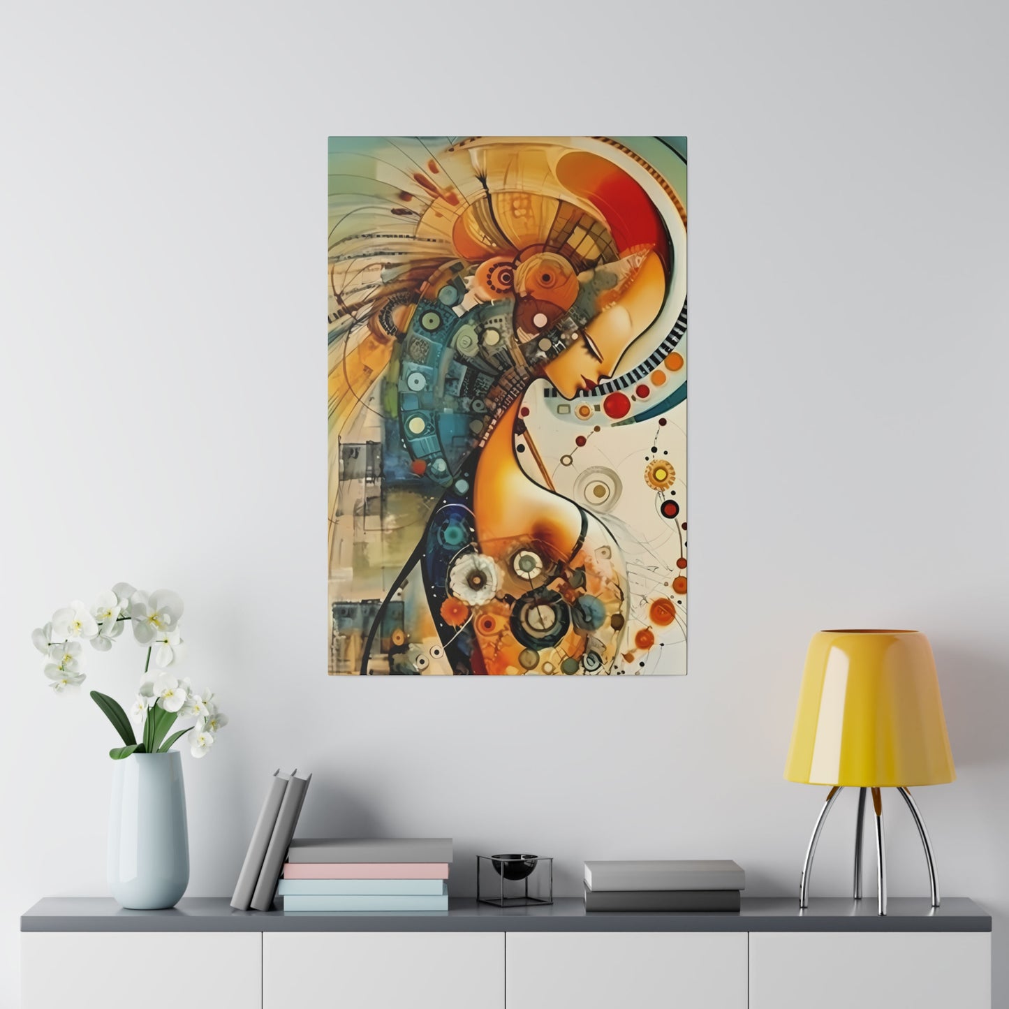 Nature's Elegance: Fibonacci Inspired Beauty - Canvas Art Celebrating Womanhood, Stretch Canvas Modern Wall Art