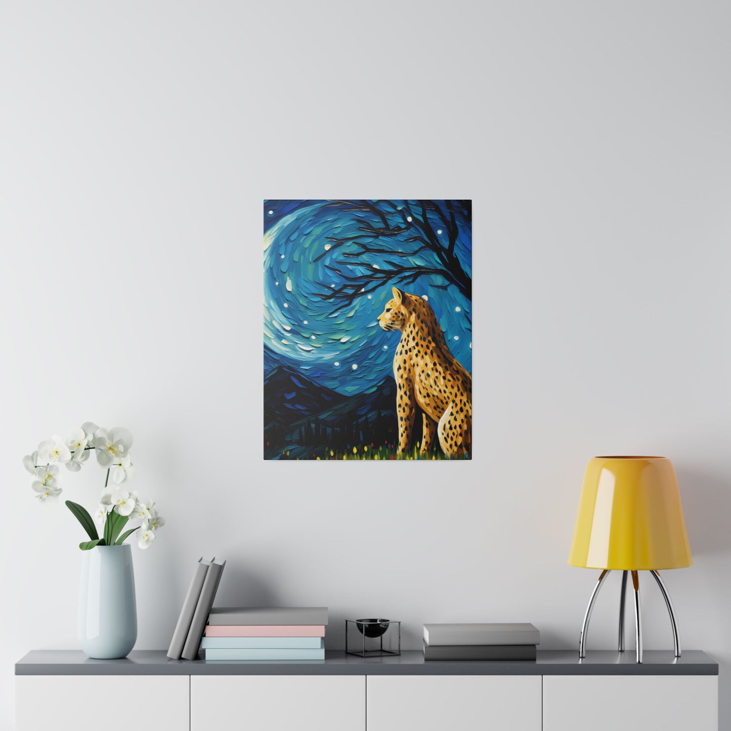 Starry Night Reimagined: Eco-Friendly Van Gogh-Style Canvas, Van Gogh Style Wall Art Starry Night Oil Painting on Stretched Canvas