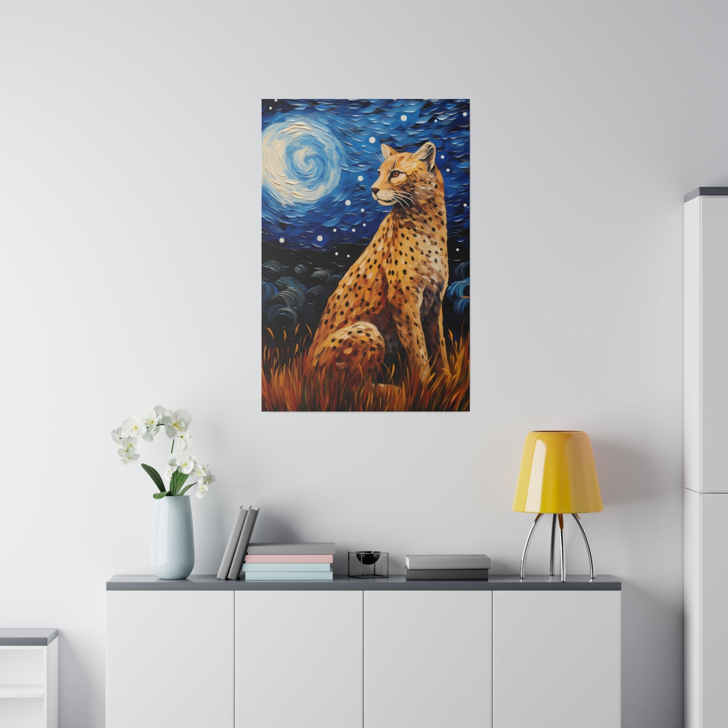 Starry Night Reimagined: Eco-Friendly Van Gogh-Style Canvas, Van Gogh Style Wall Art Starry Night Oil Painting on Stretched Canvas