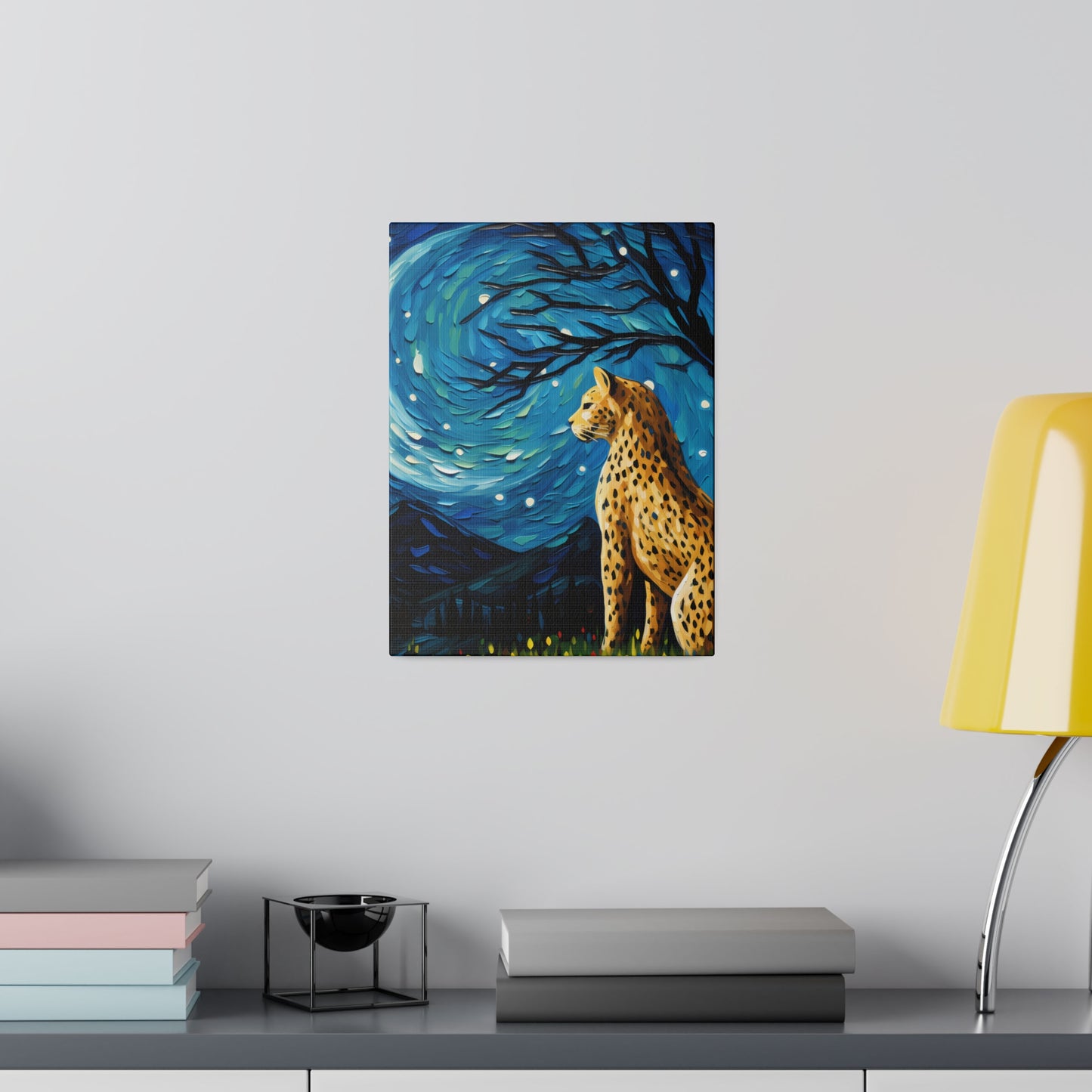 Starry Night Reimagined: Eco-Friendly Van Gogh-Style Canvas, Van Gogh Style Wall Art Starry Night Oil Painting on Stretched Canvas