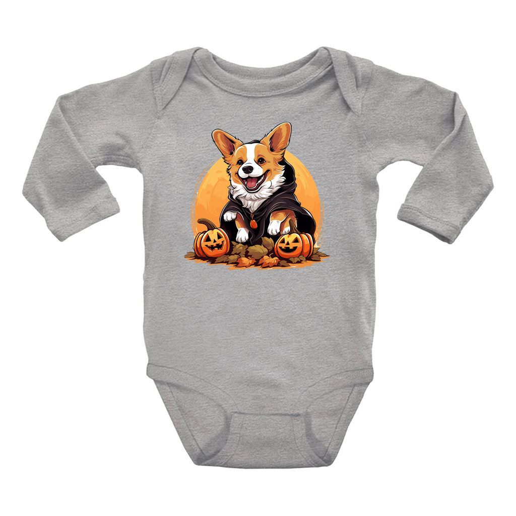 Infant Halloween Corgi Long Sleeve Onesie