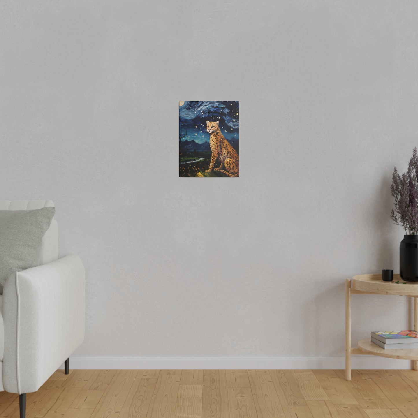 Starry Night Reimagined: Eco-Friendly Van Gogh-Style Canvas, Van Gogh Style Wall Art Starry Night Oil Painting on Stretched Canvas