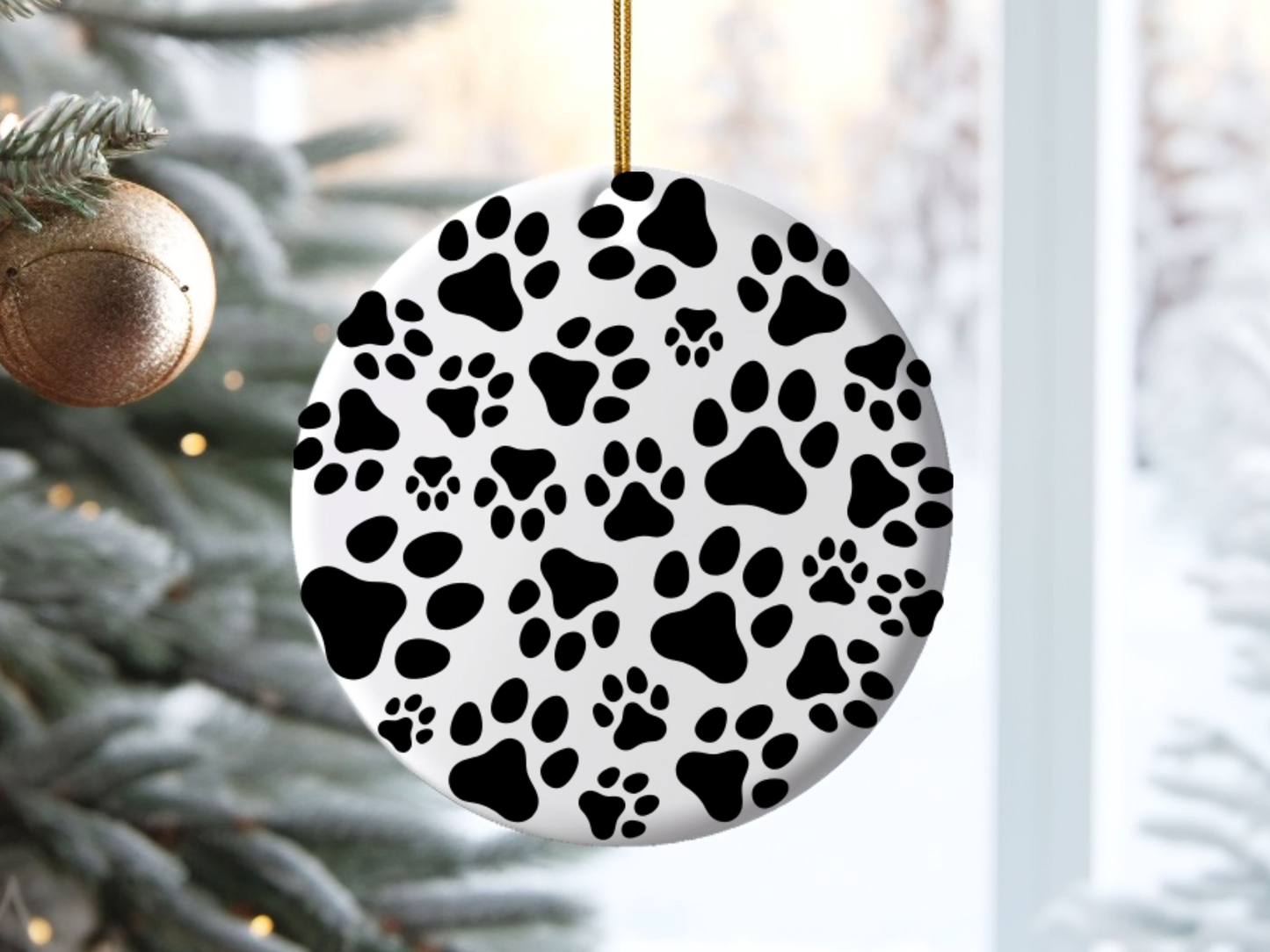 Personalized Pet Memorial Ornament, Gift For Loss Of Pet, Christmas Sympathy Gift For Loss Of Pet Pawprint Pet Keepsake