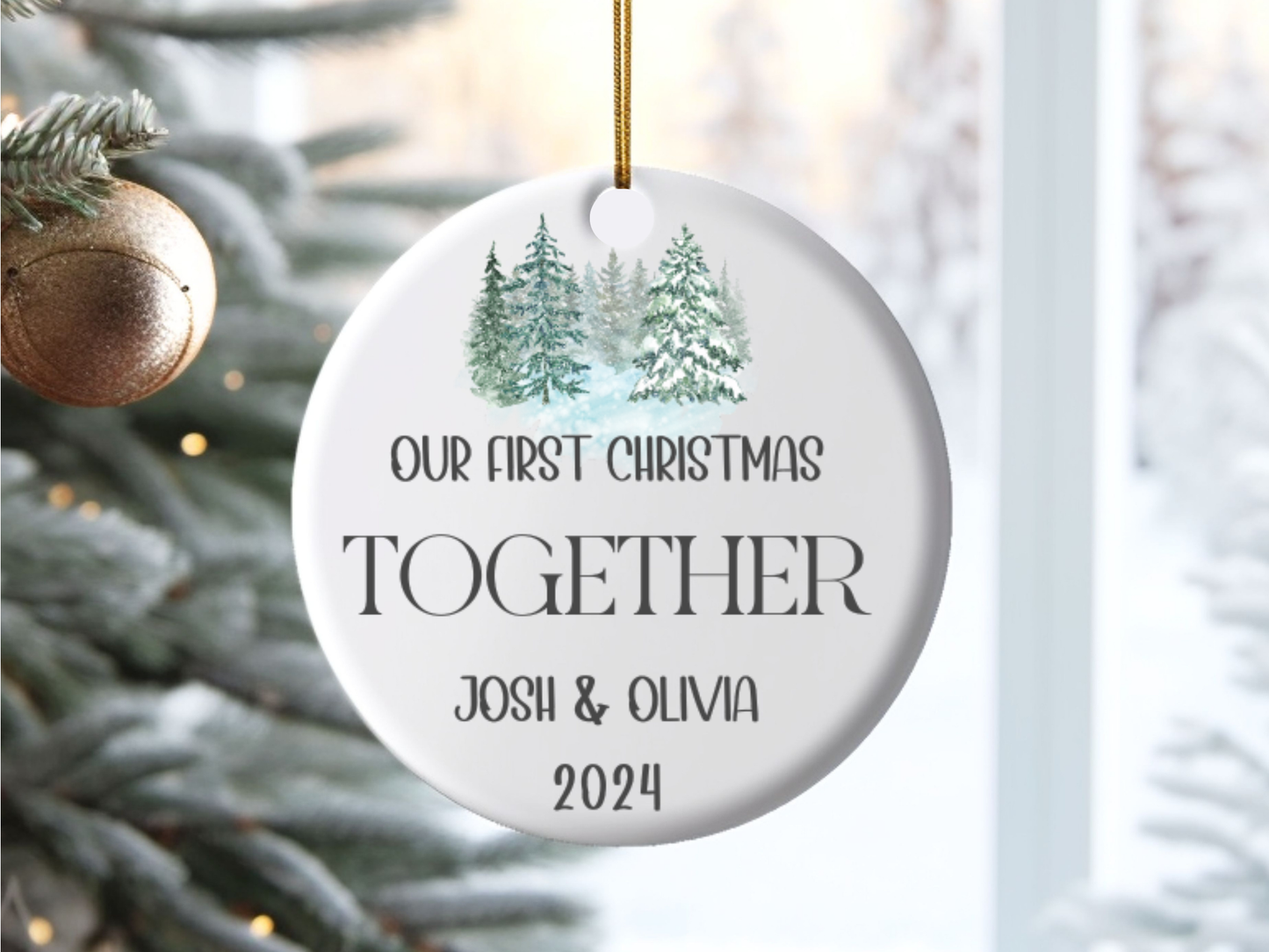 Personalized First Christmas Together Decoration, 1st Christmas Together Keepsake Bauble, New Couple First Christmas Ornament