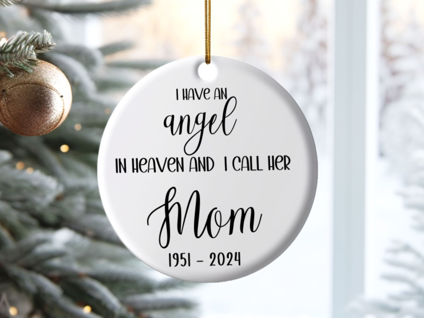 Personalized Memorial Bauble Christmas Memory, Mom Remembrance Christmas Decoration