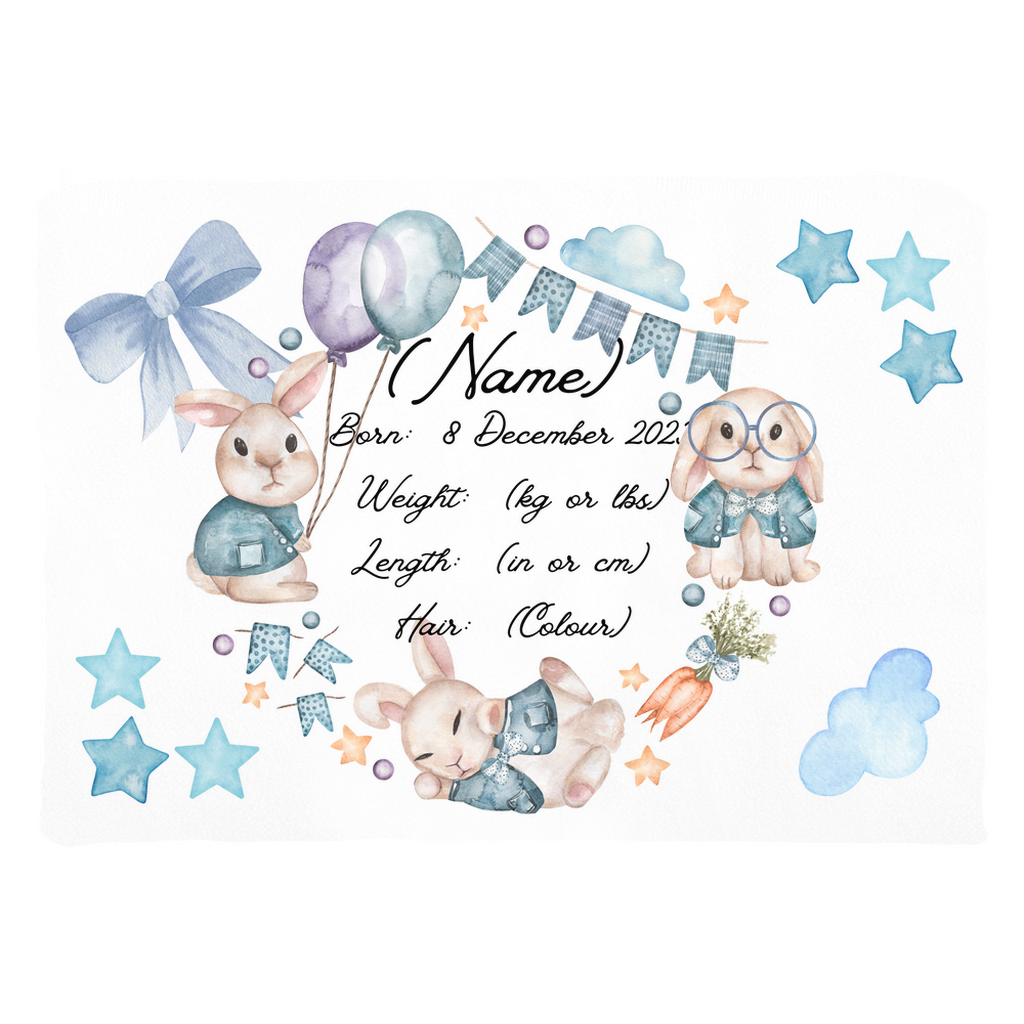 Personalised plush faux suede Bunny Throw Cushion, a cherished keepsake for life's precious moments!