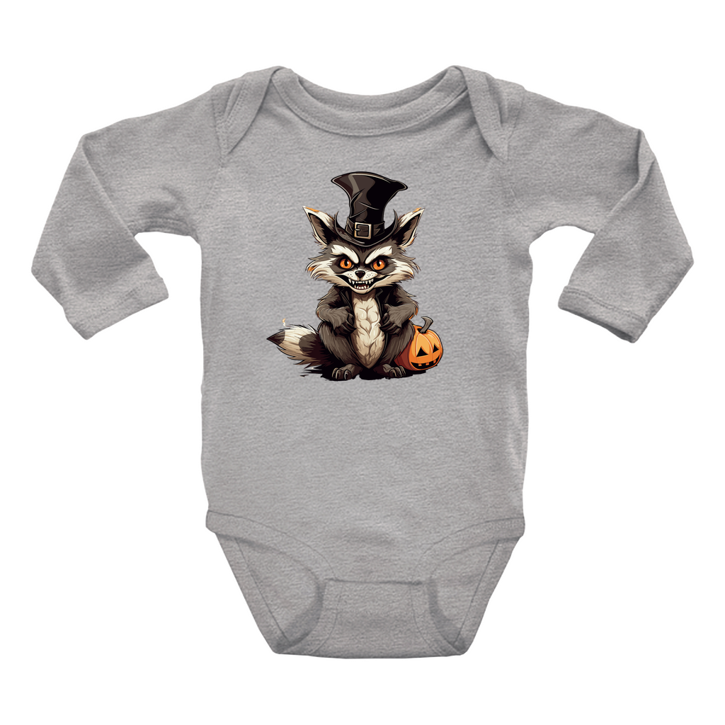 Infant Halloween Raccoon Long Sleeve Onesie